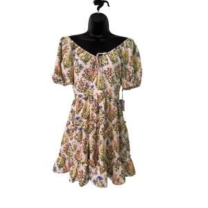 Laundry by Shelli Segal Size 2 Women's Off Shoulder Mini Floral Dress NWT